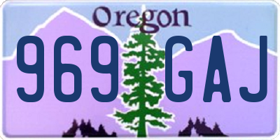 OR license plate 969GAJ