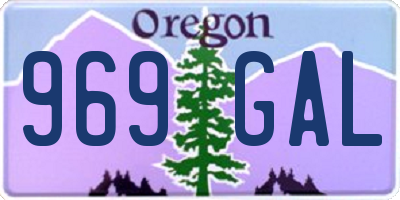 OR license plate 969GAL