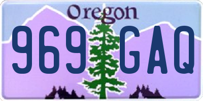 OR license plate 969GAQ