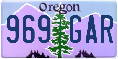OR license plate 969GAR
