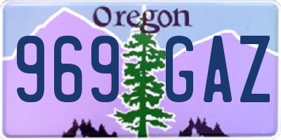 OR license plate 969GAZ