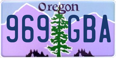 OR license plate 969GBA
