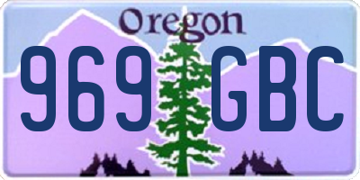 OR license plate 969GBC