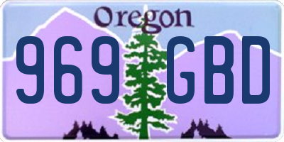 OR license plate 969GBD