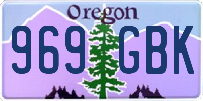 OR license plate 969GBK