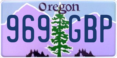 OR license plate 969GBP