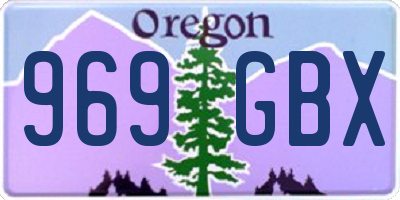OR license plate 969GBX
