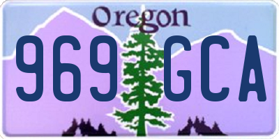 OR license plate 969GCA