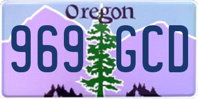 OR license plate 969GCD