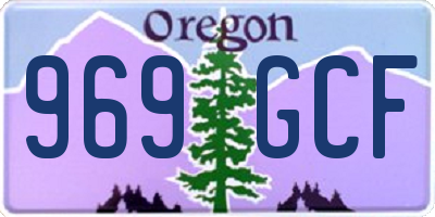 OR license plate 969GCF