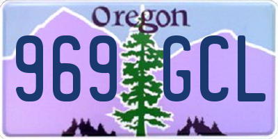 OR license plate 969GCL