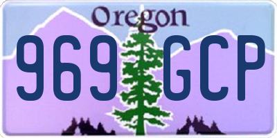 OR license plate 969GCP