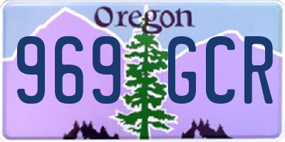 OR license plate 969GCR