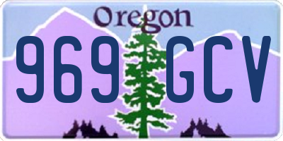 OR license plate 969GCV