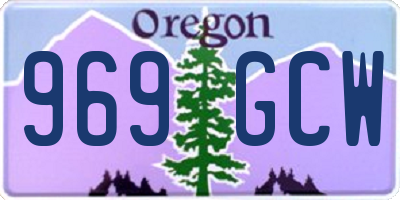 OR license plate 969GCW
