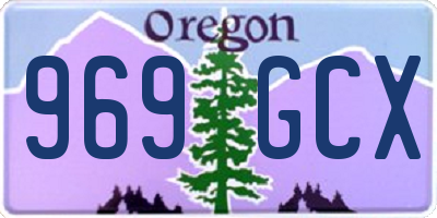 OR license plate 969GCX