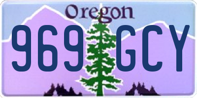 OR license plate 969GCY