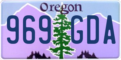 OR license plate 969GDA