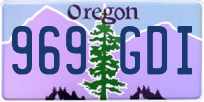 OR license plate 969GDI