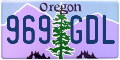 OR license plate 969GDL