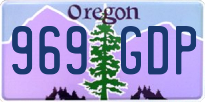 OR license plate 969GDP