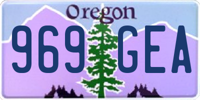 OR license plate 969GEA