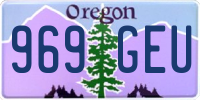 OR license plate 969GEU