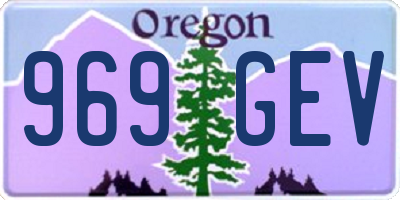 OR license plate 969GEV