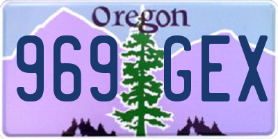 OR license plate 969GEX