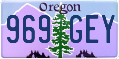 OR license plate 969GEY