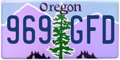 OR license plate 969GFD