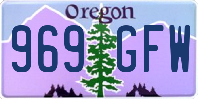 OR license plate 969GFW
