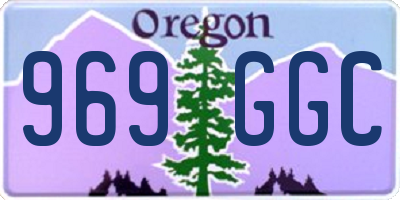 OR license plate 969GGC