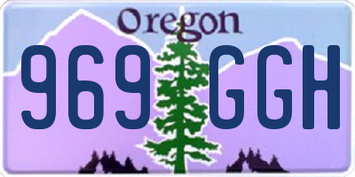 OR license plate 969GGH