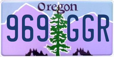OR license plate 969GGR
