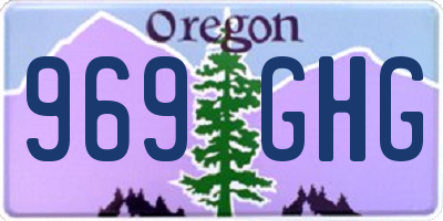 OR license plate 969GHG