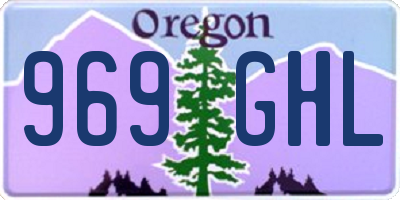 OR license plate 969GHL