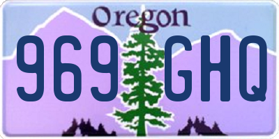OR license plate 969GHQ