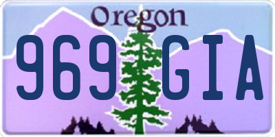 OR license plate 969GIA