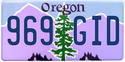 OR license plate 969GID