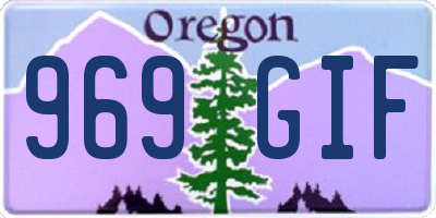 OR license plate 969GIF