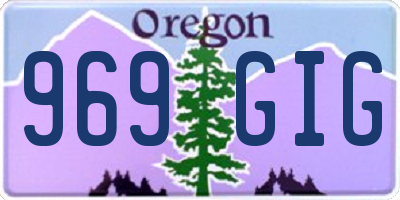 OR license plate 969GIG