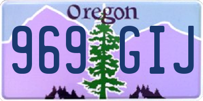 OR license plate 969GIJ