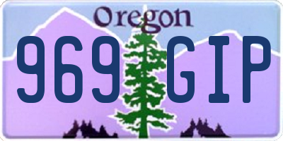 OR license plate 969GIP