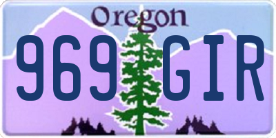 OR license plate 969GIR
