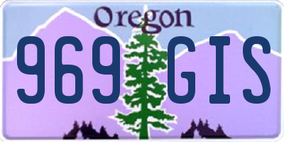 OR license plate 969GIS