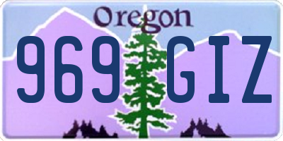 OR license plate 969GIZ