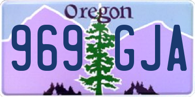 OR license plate 969GJA