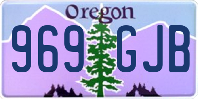 OR license plate 969GJB