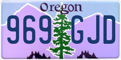 OR license plate 969GJD